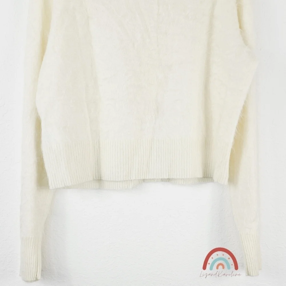 New! J. Crew Brushed Cashmere Cropped Cardigan